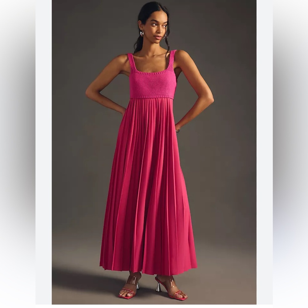 Anthropologie Pink Maxi Dress